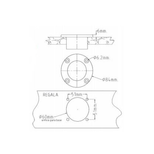 Base incrustada ROCKET maciza