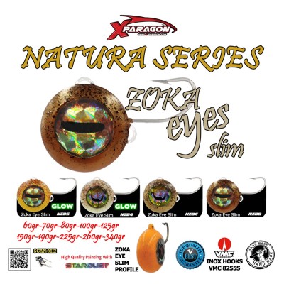 Señuelo X-PARAGON ZOKA EYES SLIM NATURA 100 grs