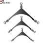 Giratorio de pesca triple de acero inoxidable, talla S