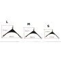 Giratorio de pesca triple de acero inoxidable, talla S
