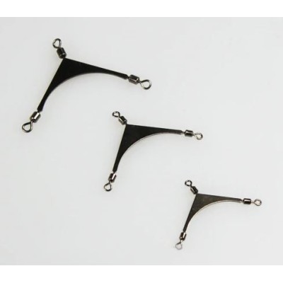 Giratorio de pesca triple de acero inoxidable, talla S
