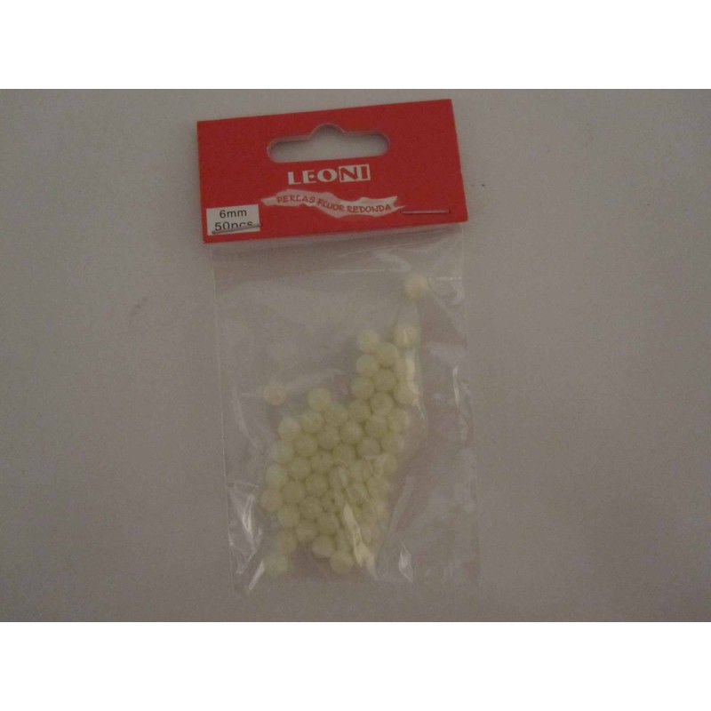 Perla fluorescente redonda