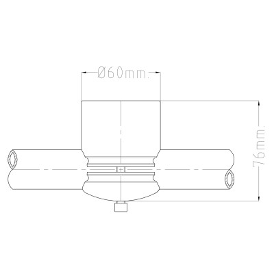 Base para portacañas para montar en barra inox 20-27mm