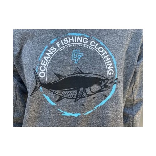Sudadera de pesca OCEANS FISHING POLARTECH "Grey Tuna" Talla S