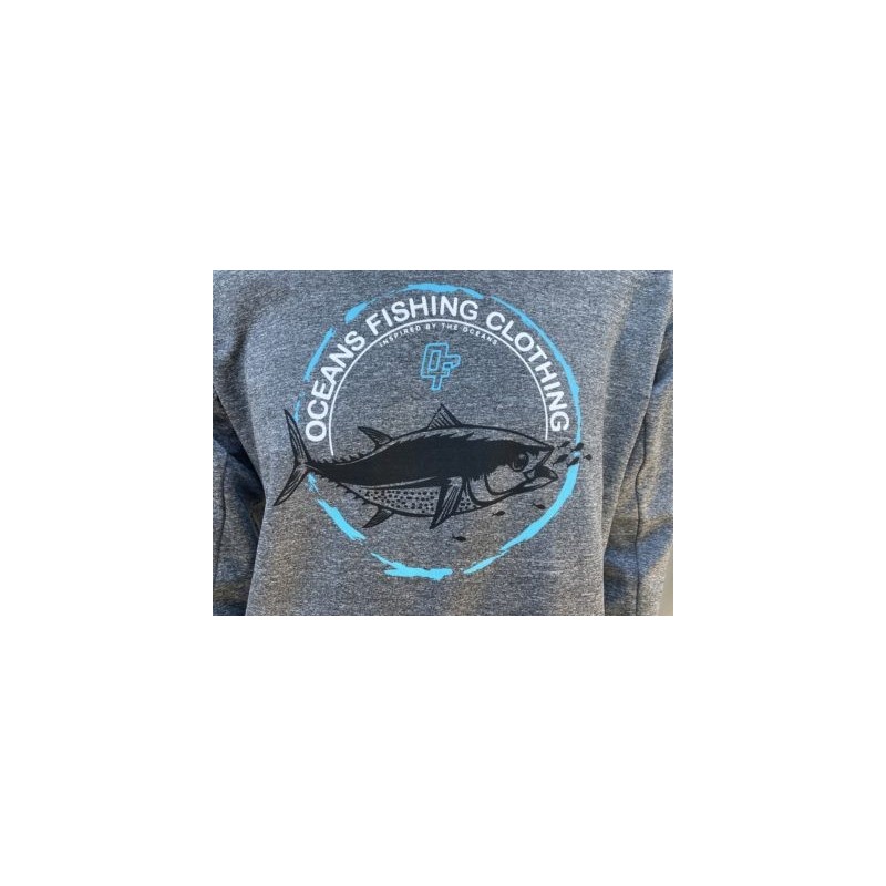 Sudadera de pesca OCEANS FISHING POLARTECH "Grey Tuna" Talla S