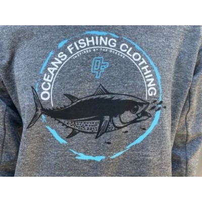 Sudadera de pesca OCEANS FISHING POLARTECH "Grey Tuna" Talla S