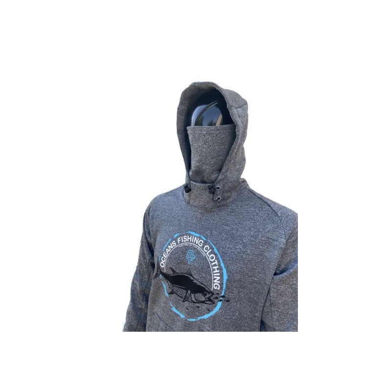 Sudadera de pesca OCEANS FISHING POLARTECH "Grey Tuna" Talla S