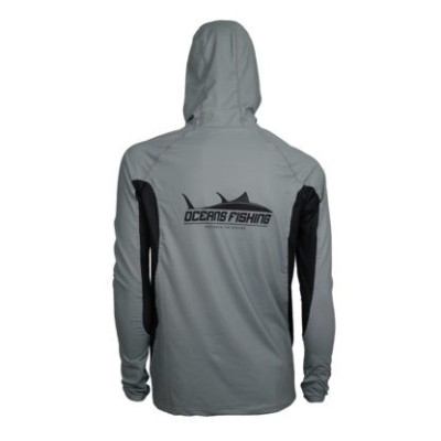 Camiseta de pesca OCEANS FISHING Grey talla S