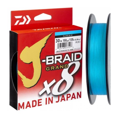 Trenzado DAIWA GRAND  8 HEBRAS 0.28 MM - 300 M - MULTICOLOR
