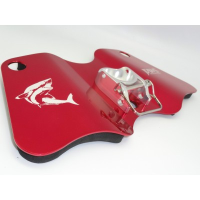 Placa de combate Dual Play Gimbal Pad Plate-Aluminum RED/SILVER