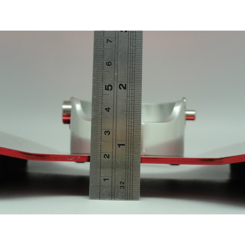 Placa de combate Dual Play Gimbal Pad Plate-Aluminum RED/SILVER
