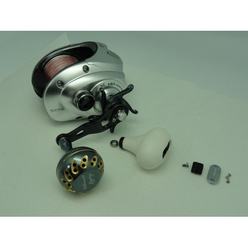 Pomo ultimate jigging  45mm Knob w/o Bearing BLUE / SILVER