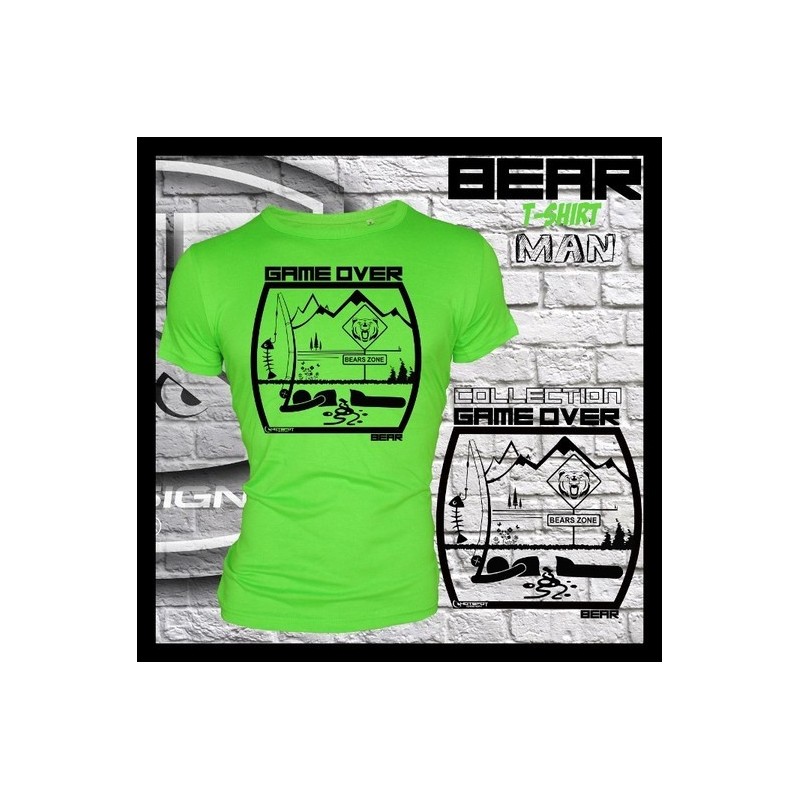 Camiseta de pesca HotSpot Desing GAME OVER - BEAR Talla M