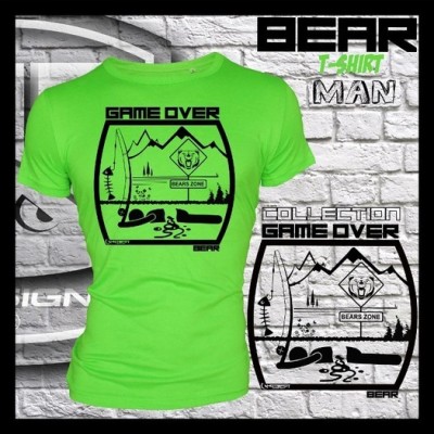 Camiseta de pesca HotSpot Desing GAME OVER - BEAR Talla M