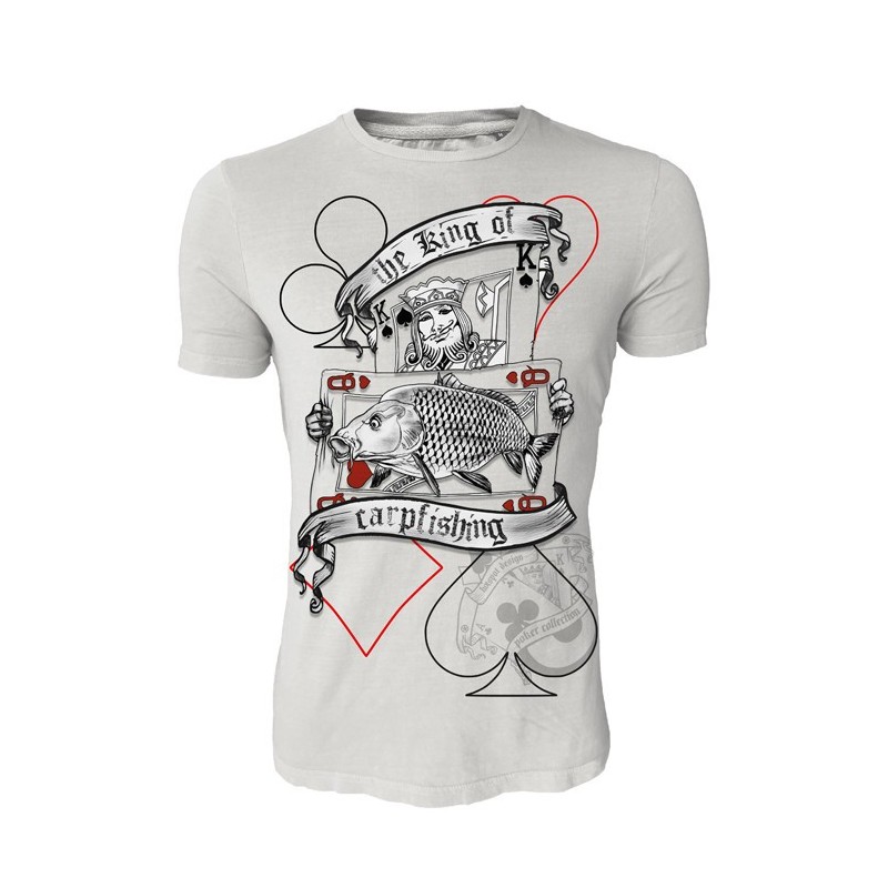 Camiseta de pesca HotSpot Desing THE KING OF CARPFISHING Talla M
