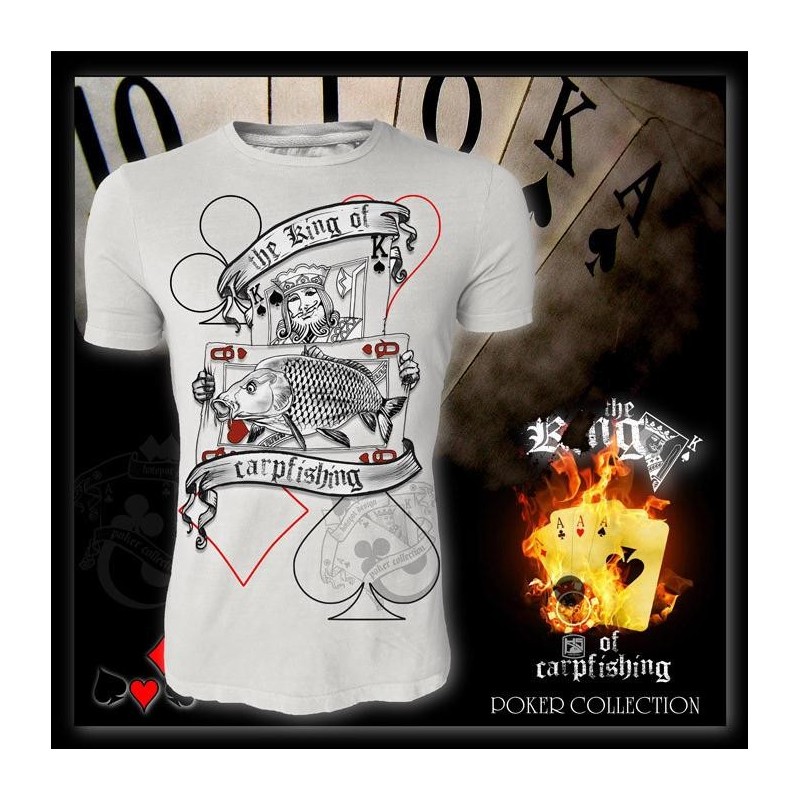 Camiseta de pesca HotSpot Desing THE KING OF CARPFISHING Talla M