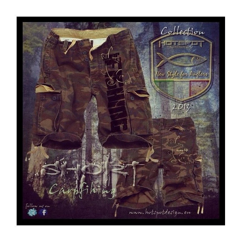 Pantalón corto de pesca HotSpot Desing CARPFISHING Talla M