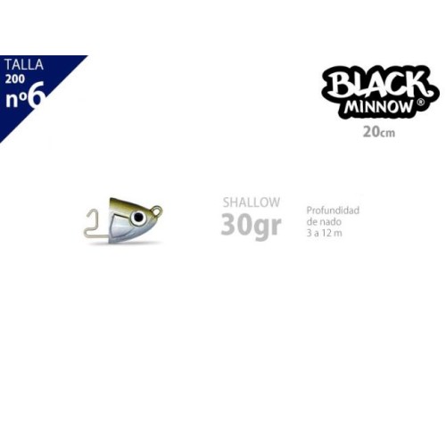 Cabeza plomada FIISH BLACK MINNOW 200 deep 37g kaki