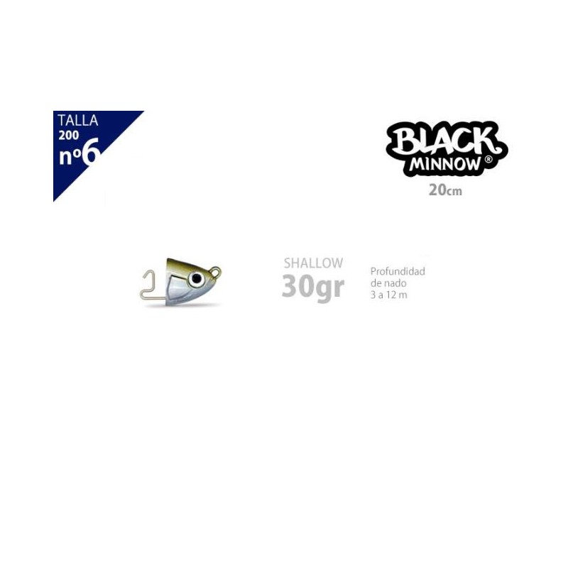 Cabeza plomada FIISH BLACK MINNOW 200 deep 37g kaki