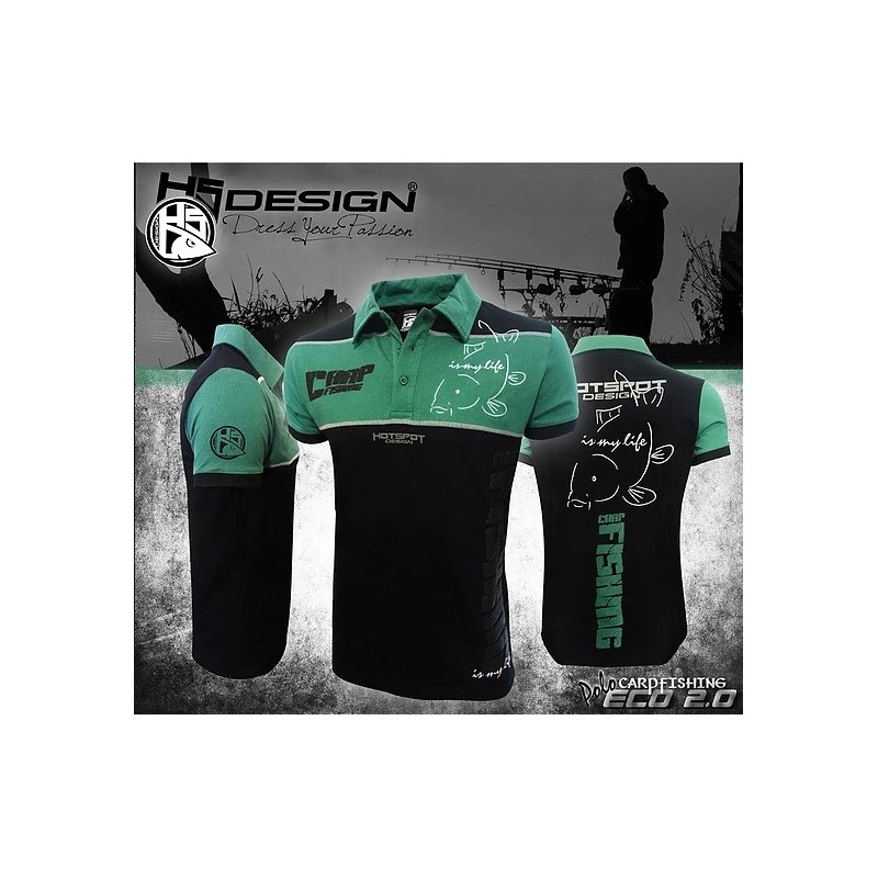 Polo de pesca HotSpot Desing CARPFISHING ECO 2.0 Talla M